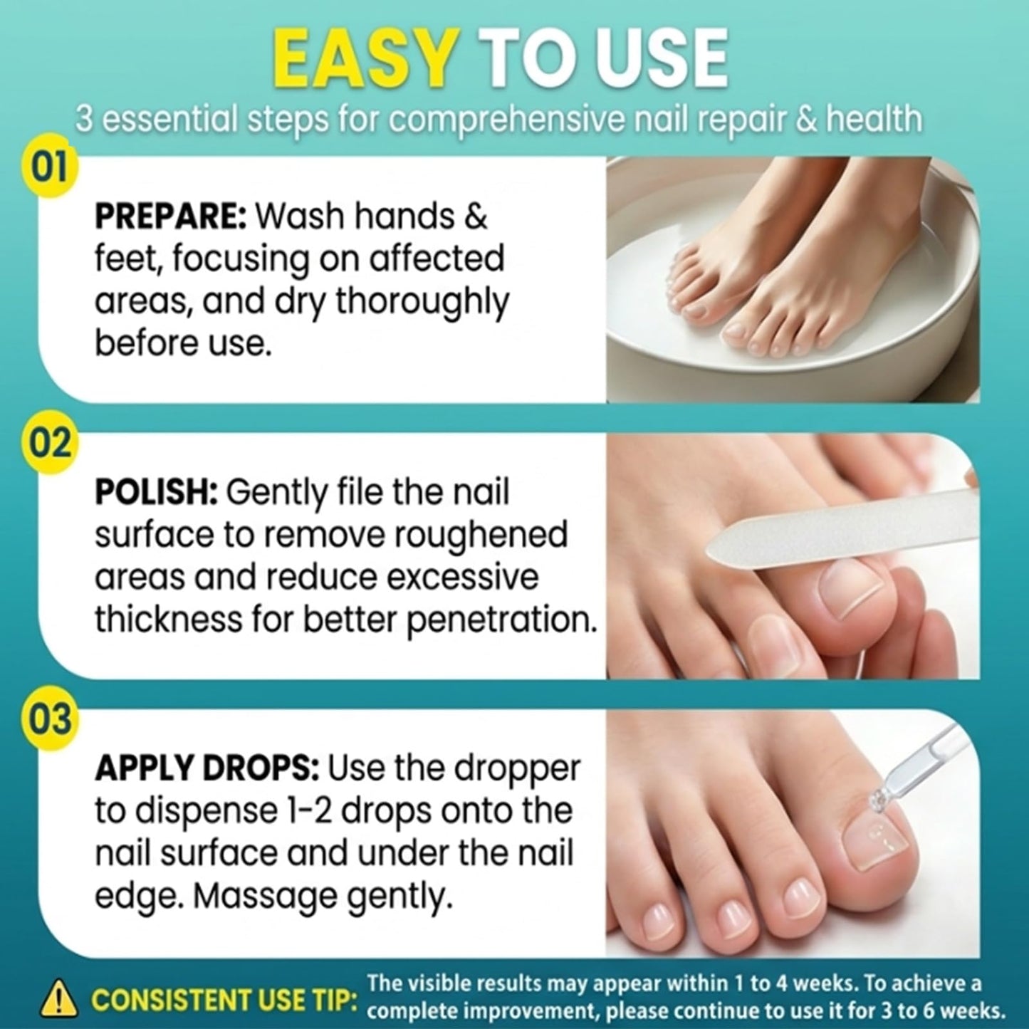 Wellanail Treatment, All Natural WellaNail Premium Support for Overall Health, Make Nails Look Healthier Stronger (Brown)