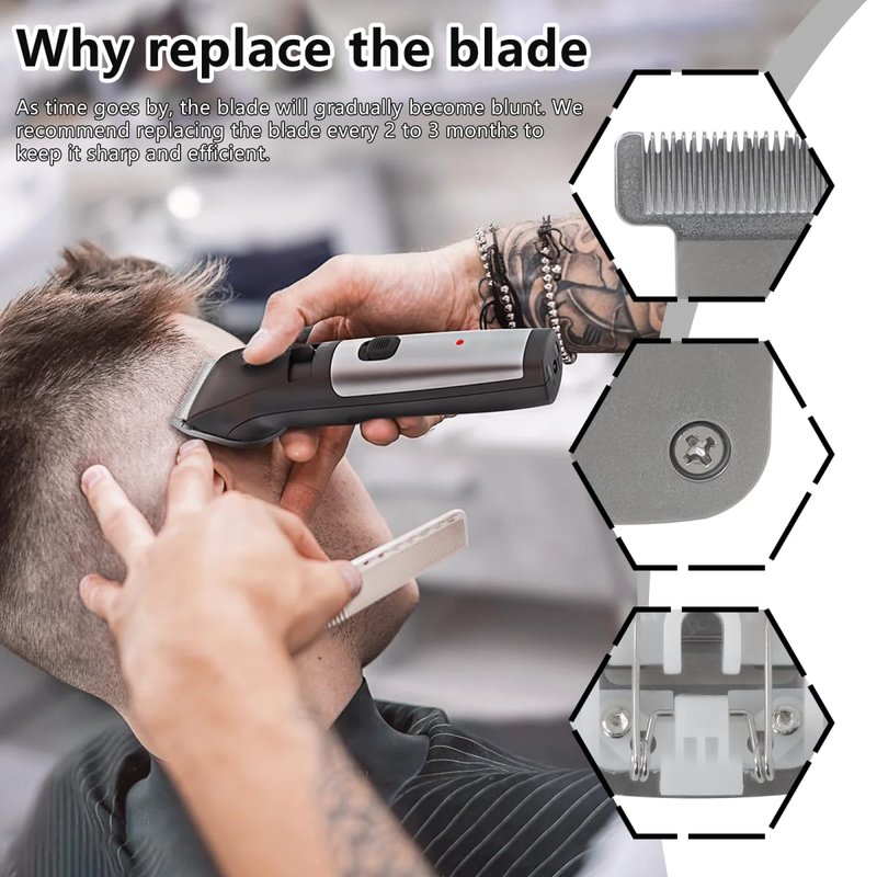 Gxcdizx 2-Pack Replacement Detachable Clipper T Blade for W*ahl Blades for Trimmer 02144 9818 9818L 9864 9864SS 9888 9854 9860 (Upgraded)