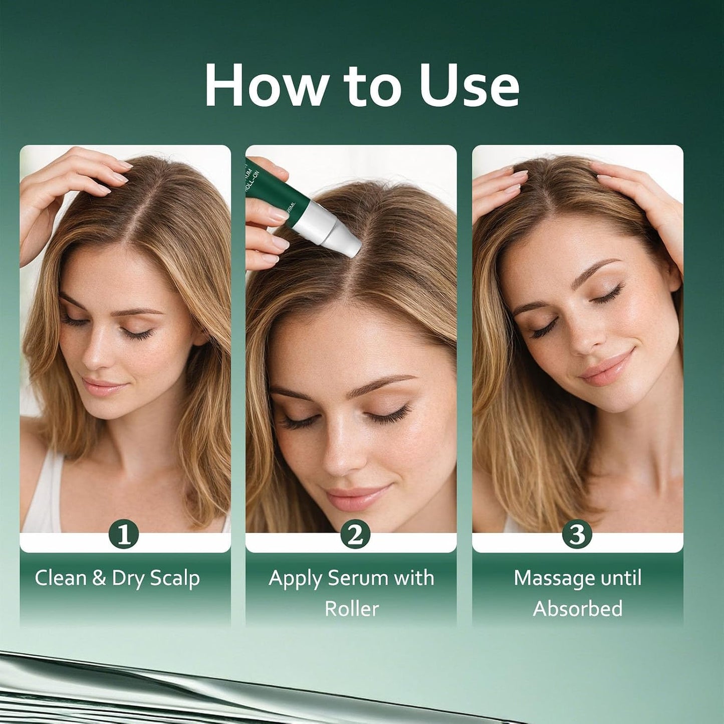 Hair Growth Serum Roll-On | Nourishing Scalp Treatment for Thicker, Healthy Hair - 20ml/0.68 fl oz