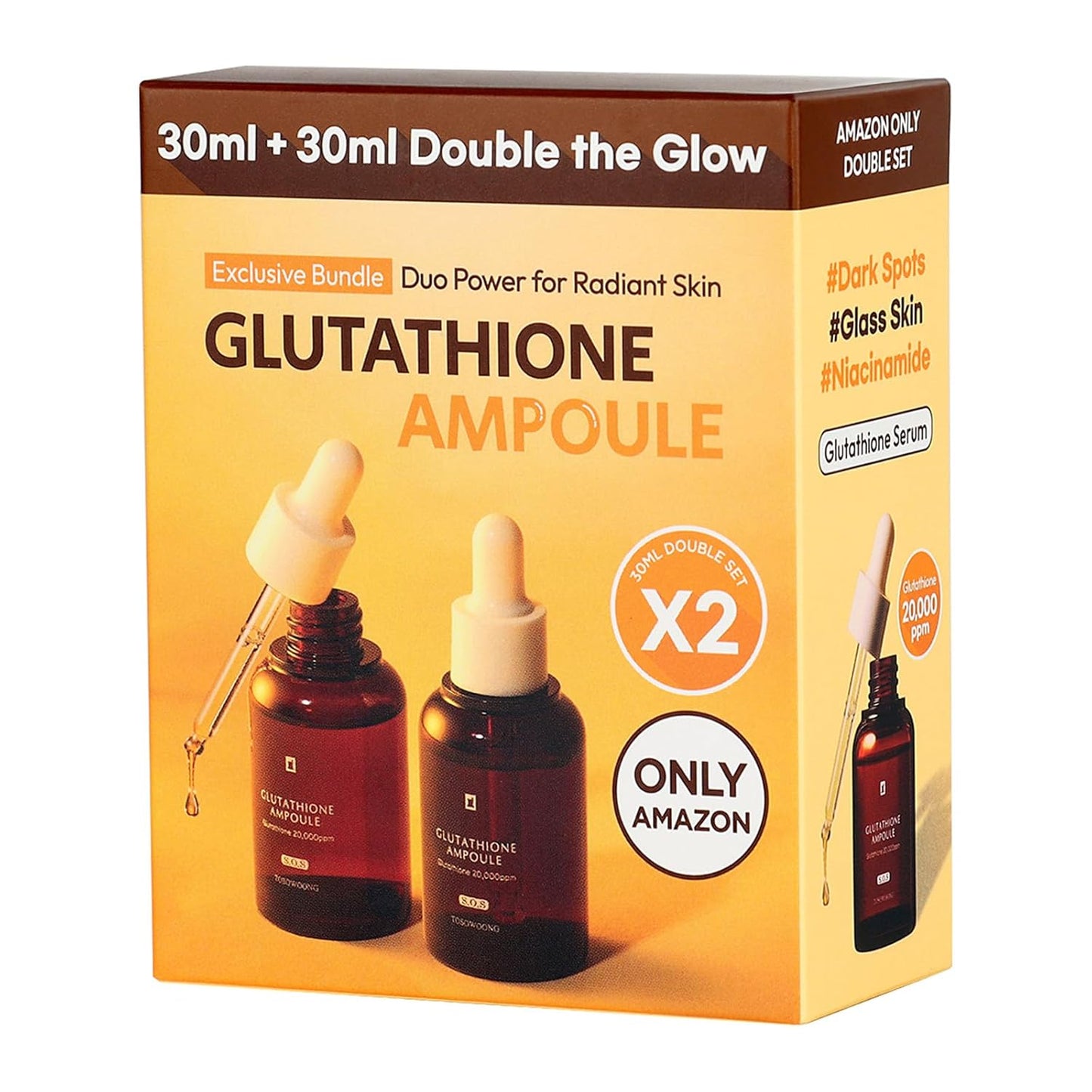 Glutathione Serum 20,000ppm - Brighten Dark Spots & Revitalize Skin | 30ml Korean Skincare