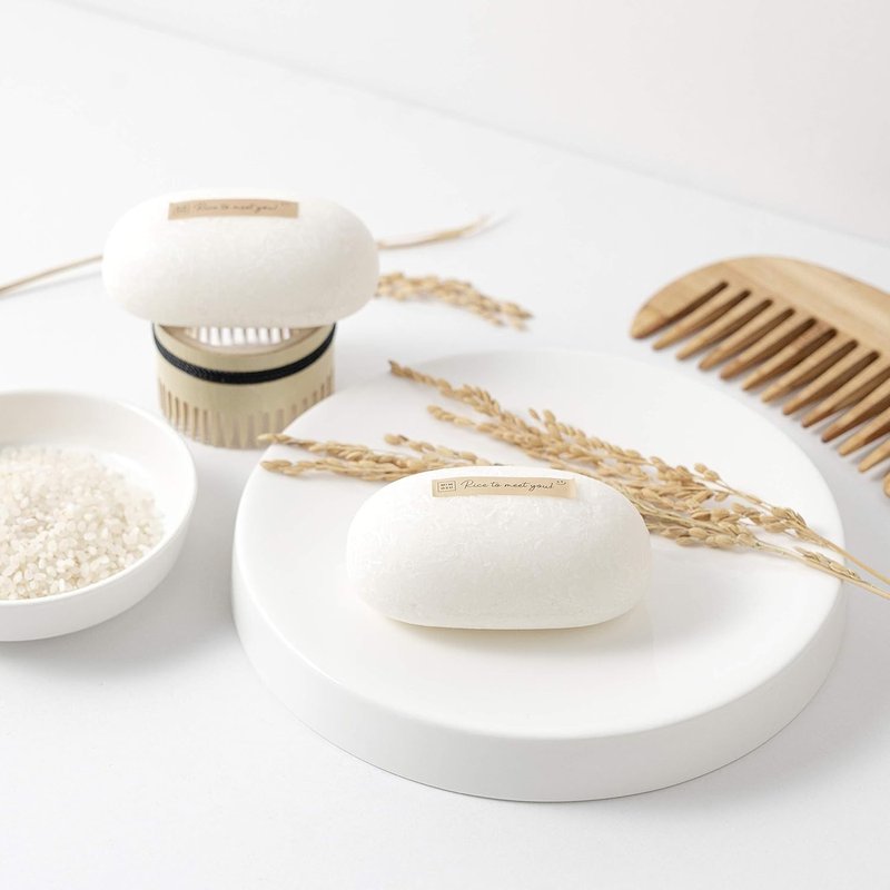 Hair Growth Shampoo Bar - Fermented Rice Water 2-in-1 | pH Balanced, Unscented, 5oz for Oily Hair