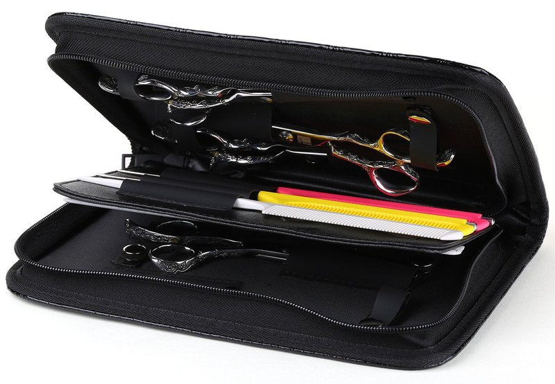 PERFEHAIR Hair Stylist Shear Scissors Holder Pouch Case for Hairdressers, Salon Barber Tools Holster Bag -Large, Pu Leather