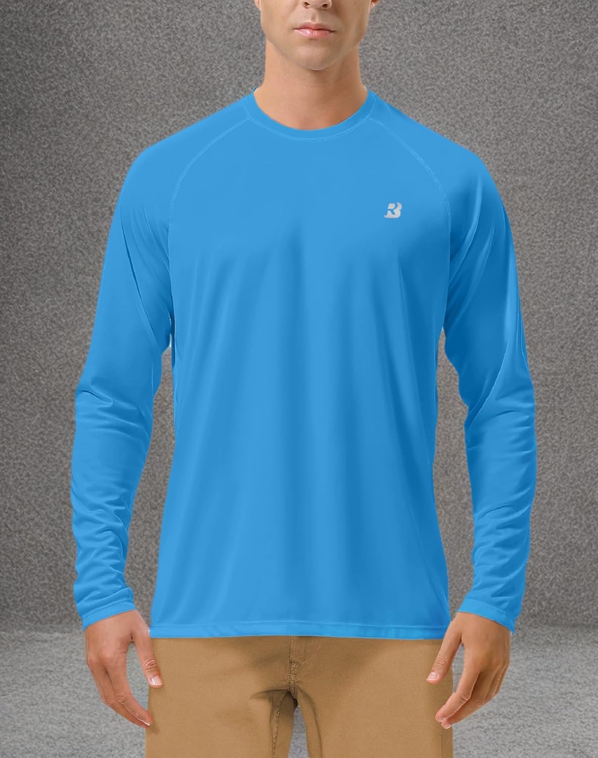 Men's UPF 50+ UV Sun Protection Long Sleeve Shirt - SPF Rash Guard for Fishing, Hiking & Running