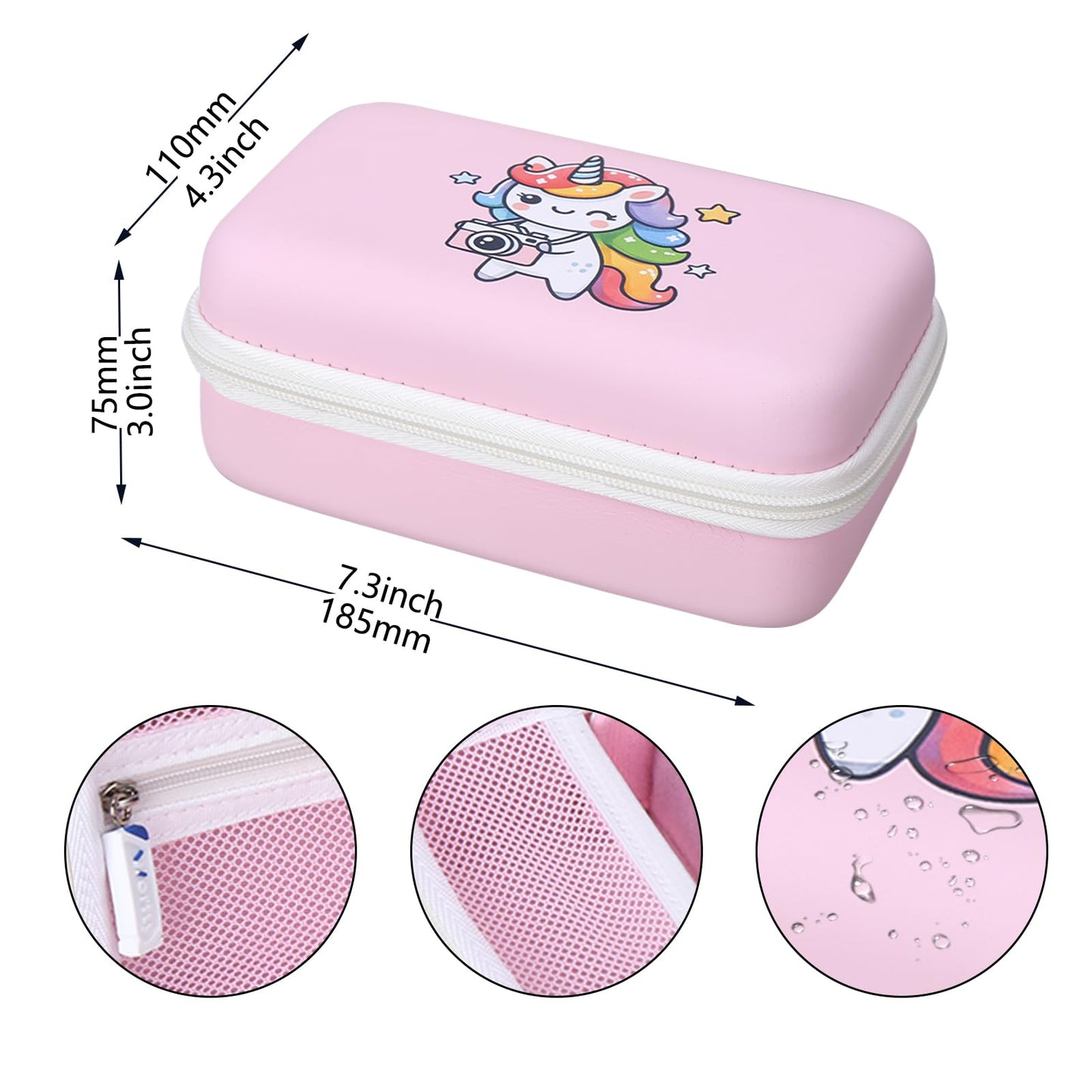 worfty Kids Camera Case for ESOXOFFORE/MYSTILUCK/TIATUA/Hangrui/Gofunly/MINIBEAR/Dylanto/GKTZ Instant Print Toddler Digital Paper Christmas Gifts and Birthday Gifts for Girls (Box Only)