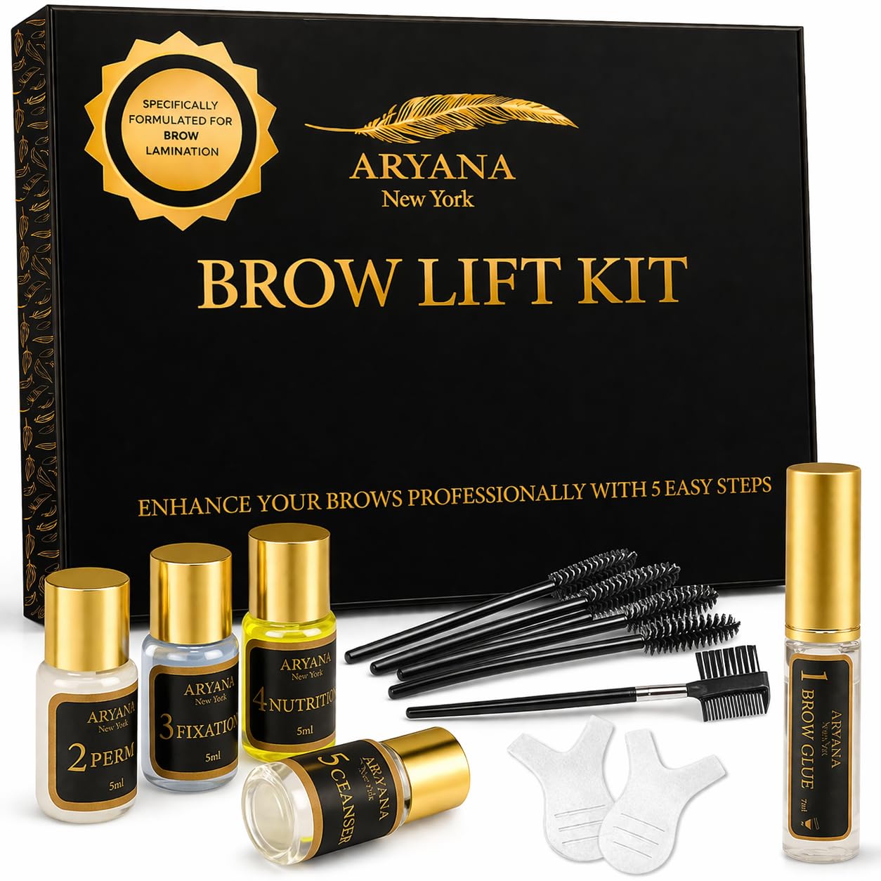 Brow Lamination Kit - Professional Brow Lift Starter Kit for Perfectly Shaped Brows | Easy to Use