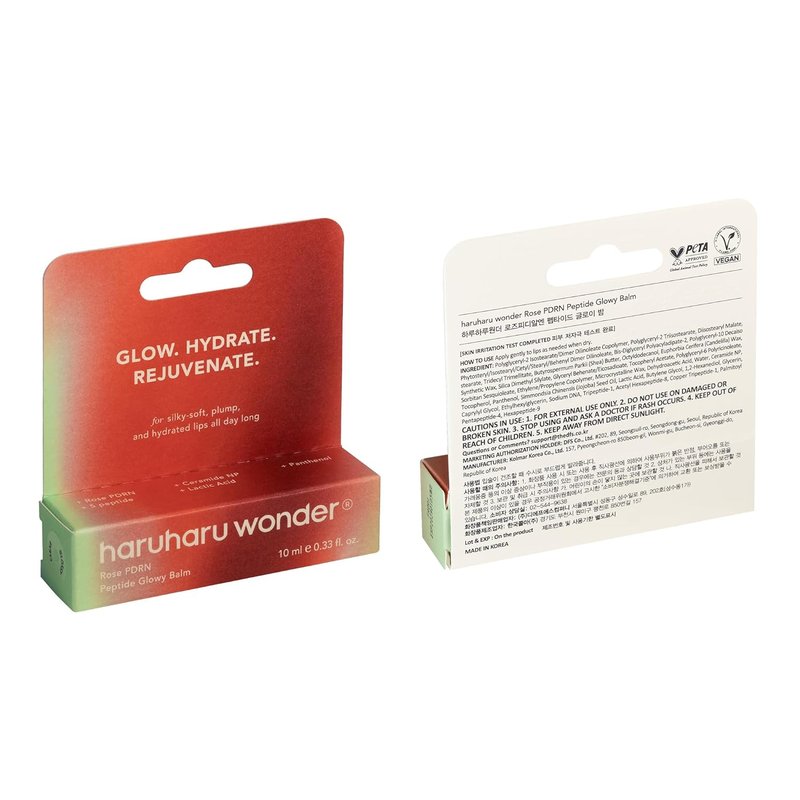 Haruharu Wonder Rose PDRN Peptide Glowy Balm - Instant Moisture & Repair for Dry Lips | 0.33 fl. oz.