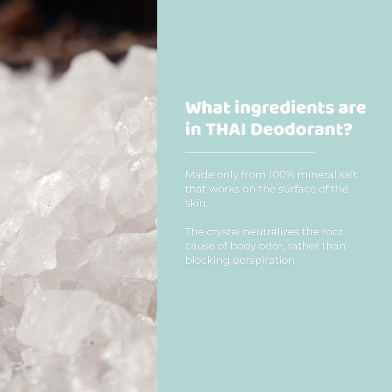 Thai Deodorant Stone Crystal Stone in Basket