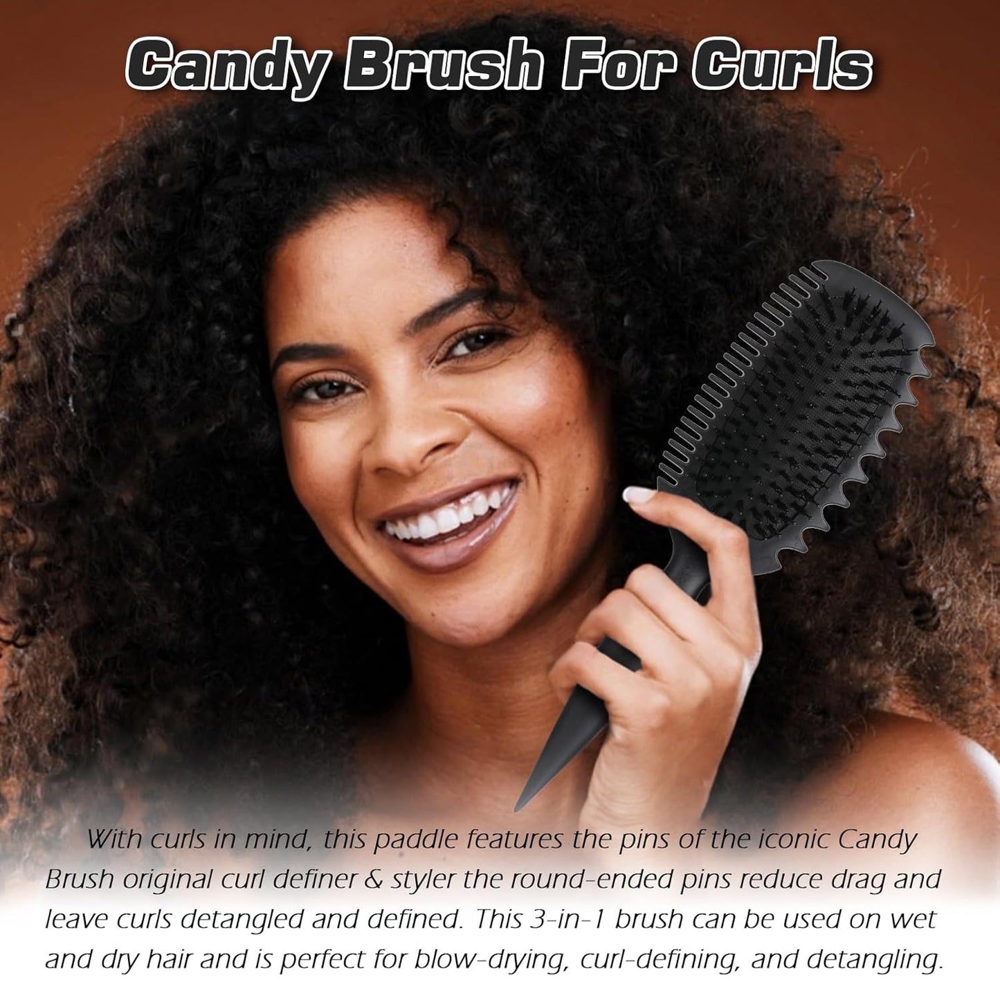 Curl Defining Hair Brush - Effortless Detangling & Styling for All Hair Types | Reduces Frizz & Pulling