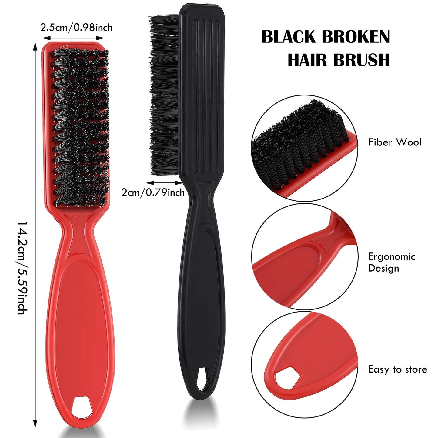 Patelai 6 Pcs Barber Clipper Cleaning Brush Set, Clipper Cleaning Brushes, Barber Accessory Nylon Trimmer Cleaner, Hair Fade Styling Tool, Duster, Manicure, Mini Lightweight(Vibrant Color Set)