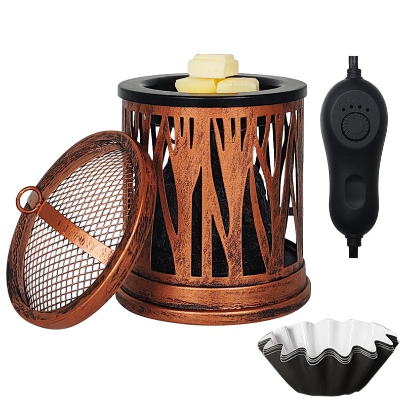 LIFFY Wax Melt Candle Warmer - Electric Melter with Lamp & Timer, Fragrance Warmer, Oil Burner, Aromatherapy Essential for Home & Office, Melt Warmer for Scented Wax Gift & Decor (Copper)