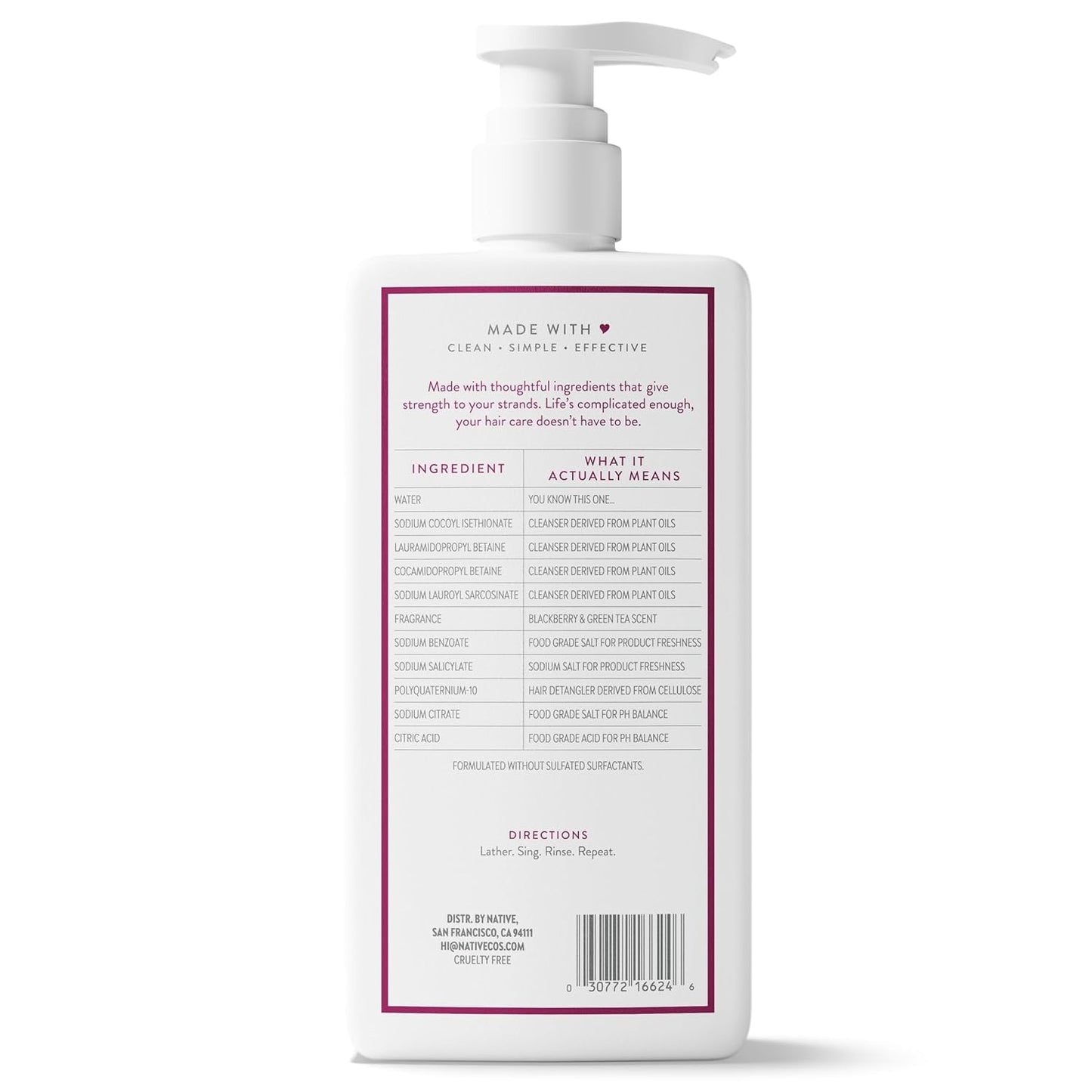 Strengthening Shampoo with Blackberry & Green Tea - 16.5 fl Oz | Nourishing Hair Care