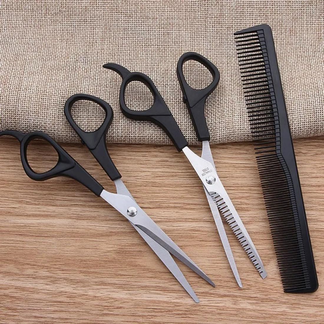 Hair Cutting Scissors Kit - Professional Barber Shears for Men, Women & Pets | Thinning & Trimming Tools