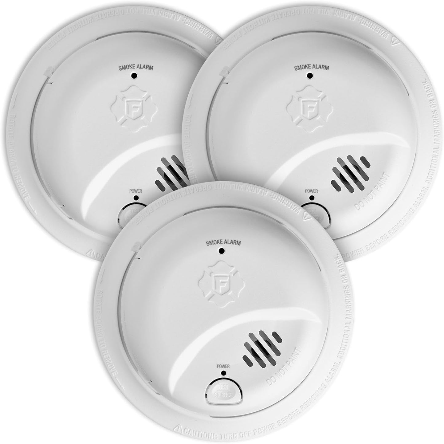 Smoke Alarm - Battery-Operated Detector with Test & Silence Button | SMI100, 1-Pack