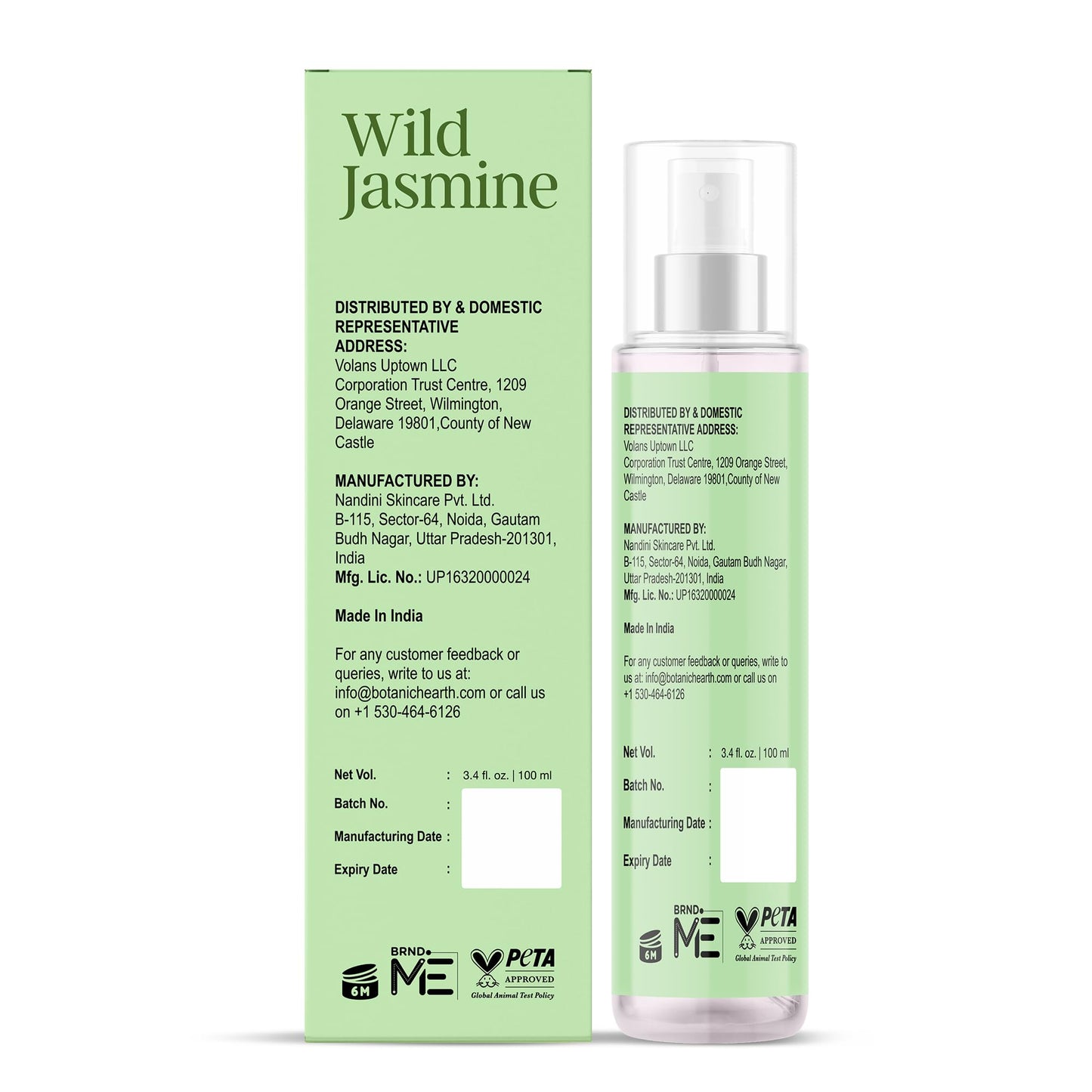 Botanic Hearth Jasmine Hair Perfume & Body Mist, Long-Lasting Hair Deodorizer & Body Scent for Women & Men, Alcohol-Free Clean Fragrance Hair Spray For Everyday Wear, All Day Freshness, 3.4 Fl Oz
