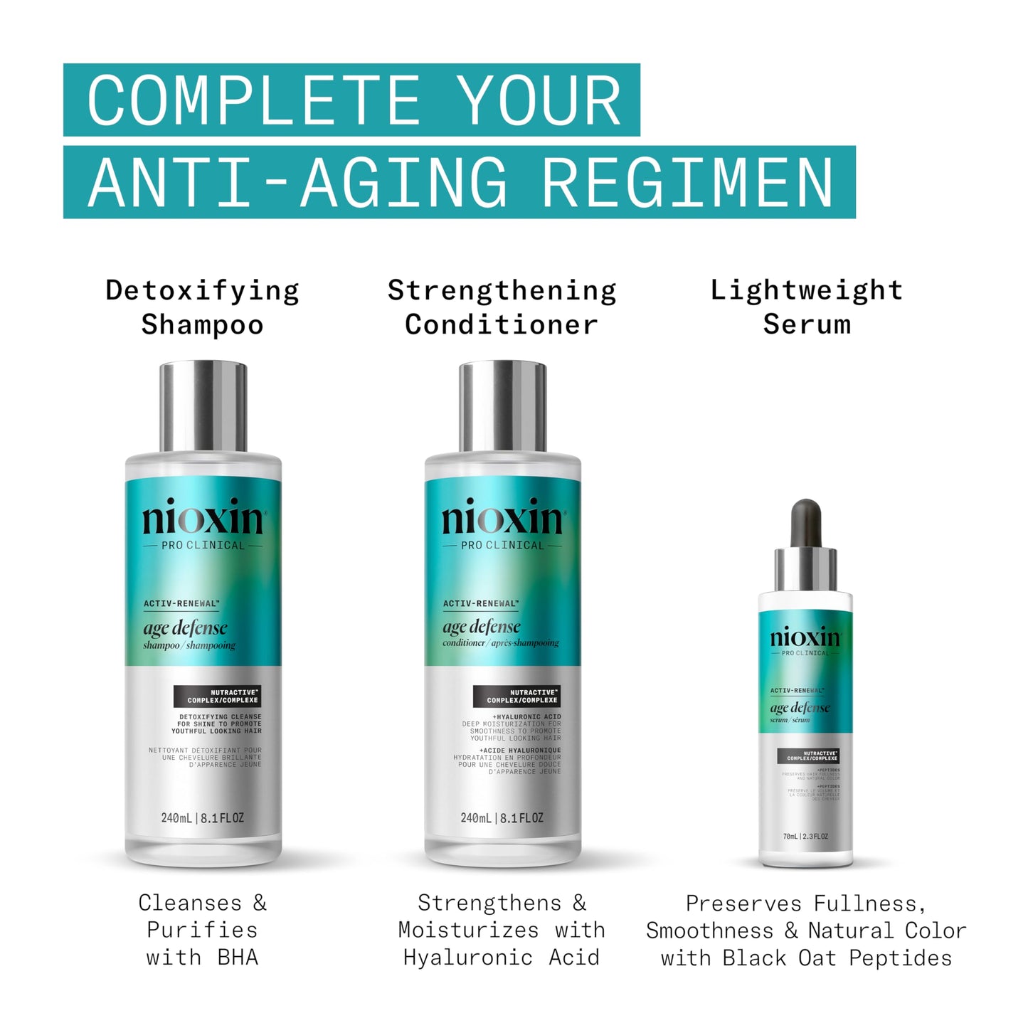 NIOXIN Age Defense Conditioner for Aging Hair | Strength & Moisture