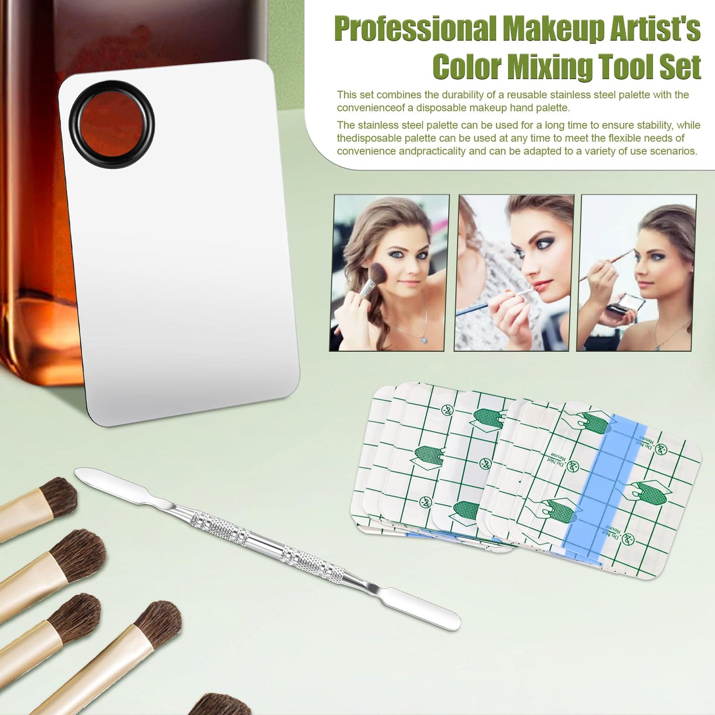 Makeup Mixing Palette, Makeup Hand Palette Single Use Makeup Mixing Tray