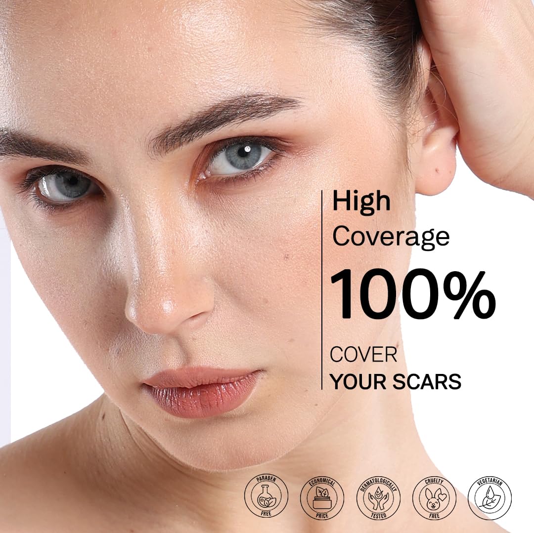 FLiCKA The Base Story Cream Foundation for Face Makeup 8.5gm Medium to High Coverage Waterproof & Long Lasting Smooth & Matte Finish with SPF All Skin Types 02 Beige