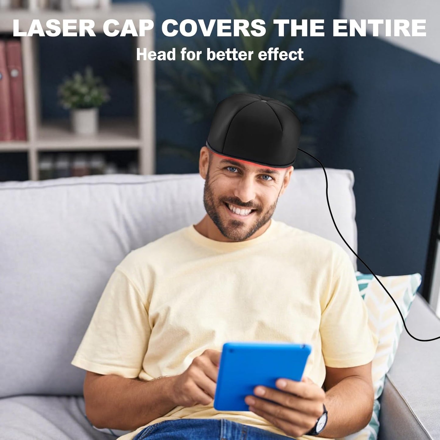 Laser Cap - FDA Cleared Red Light Therapy for Hair Growth | Full Scalp Coverage, 650nm Wavelength