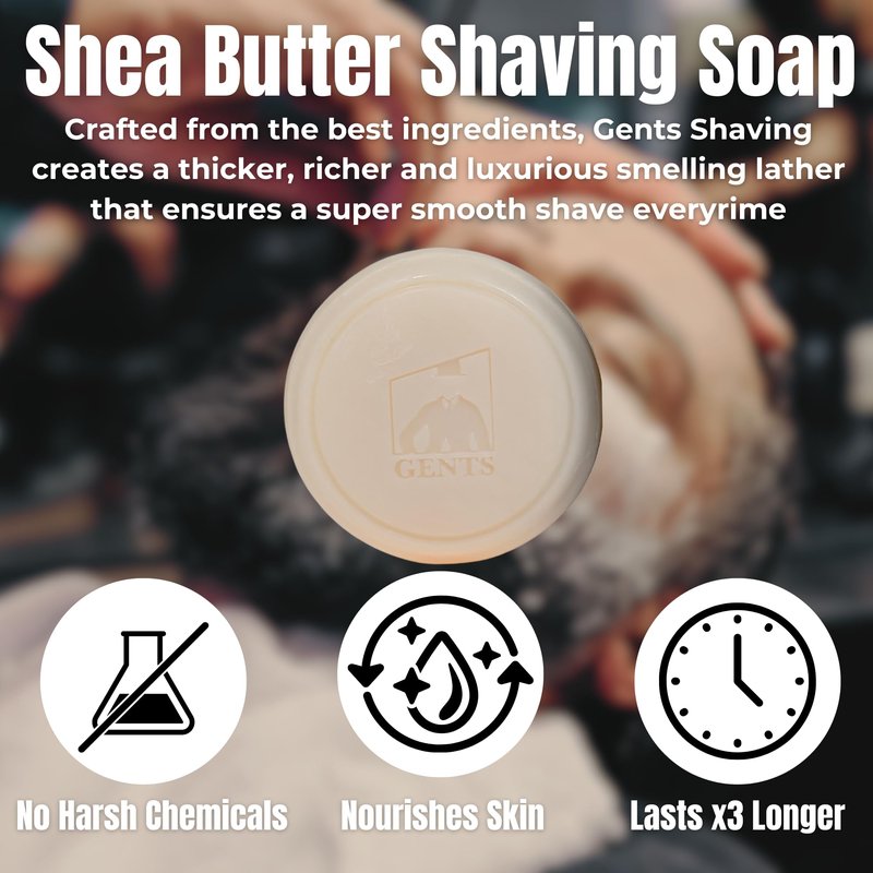 G.B.S Men's Lavender and Citrus Shaving Soap, Pack of 3