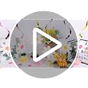 60pcs Daisy Flower Hanging Swirls - Boho Party Decor Set