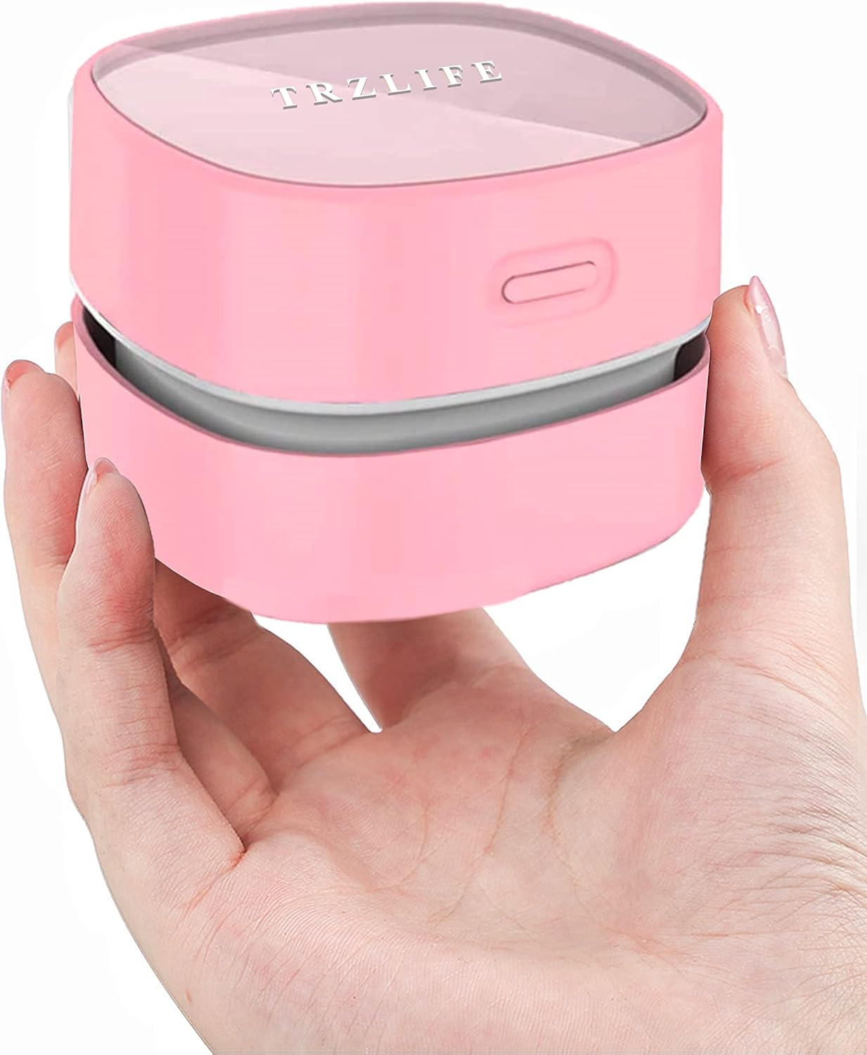 USB Rechargeable Mini Desk Crumb Vacuum - Portable Cordless Cleaner for Keyboard & Countertop | Ideal Office Accessory in White
