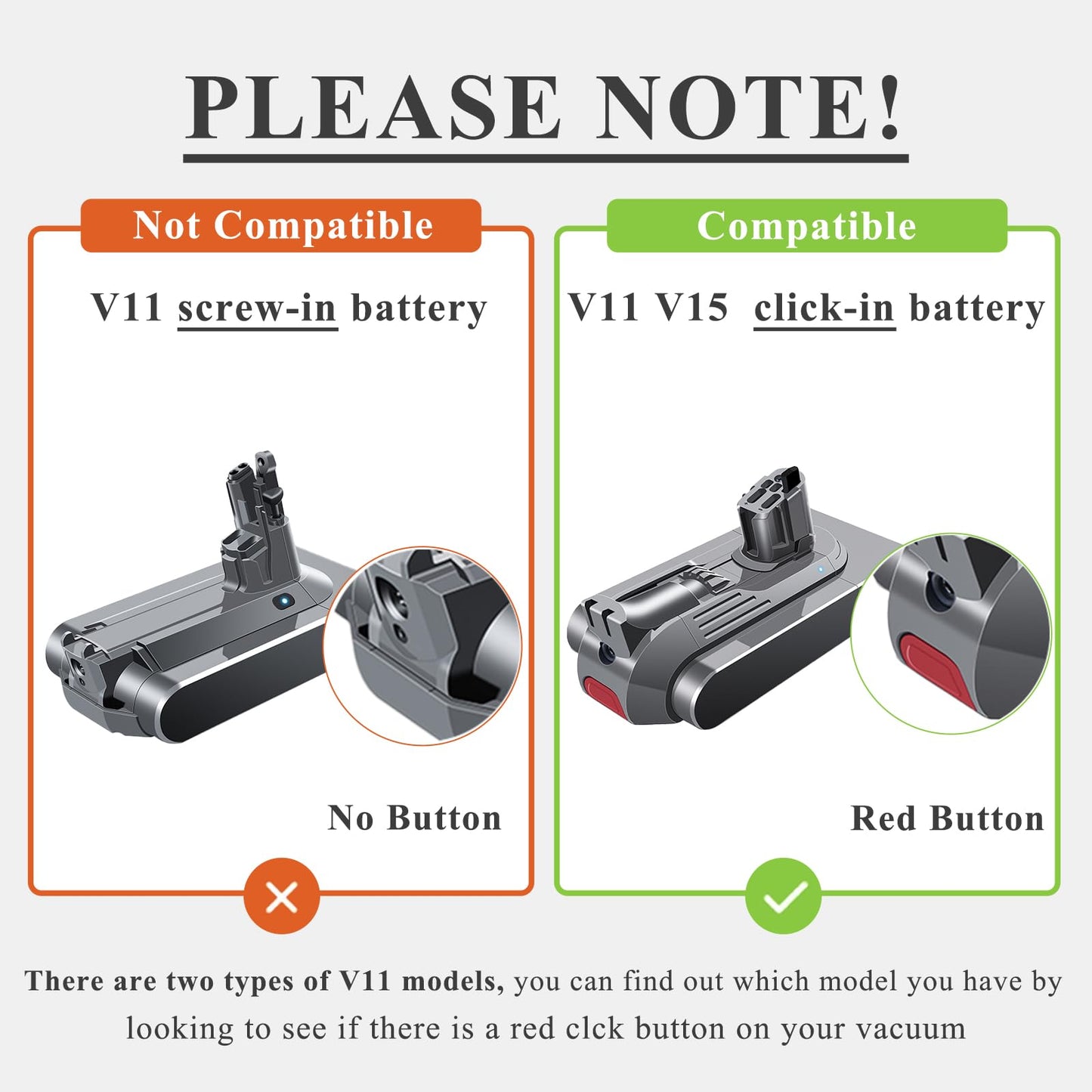 BOTKK Upgraded 10000mAh V15 Battery Replacement for Dyson V15 Detect/Detect Absolute/ V15s Detect Submarine/ SV22/ SV47/ V11 Click-in Vacuum Cleaners 2 Filters Included