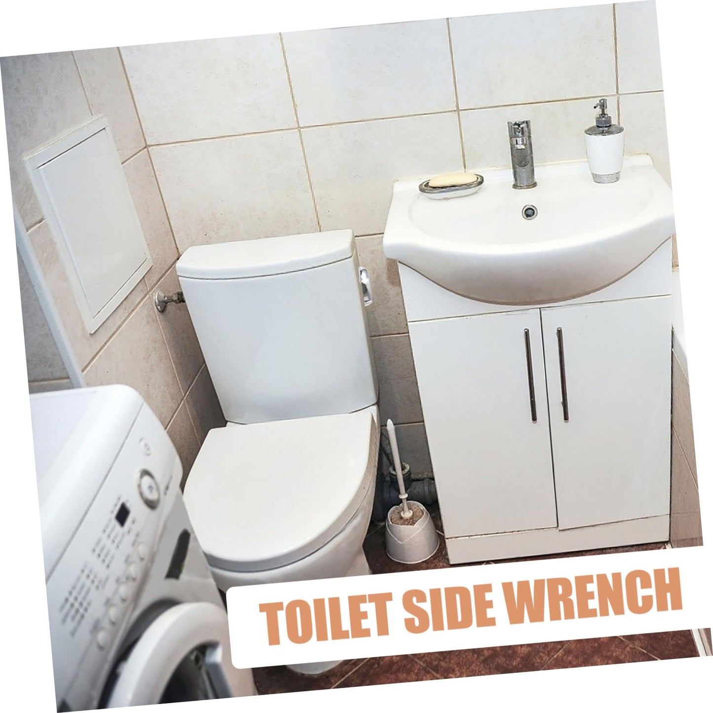 POPETPOP Toilet Handle Replacement Lever for Side Flush Toilet Tank Universal Flush Handle Easy Install Accessory for Home and Hotel Bathrooms 8.26X3.93X1.37 Inches
