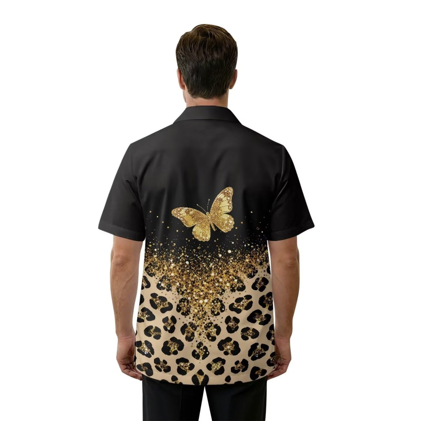 Srengjodk Leopard Print Waterproof Hairstylist Aprons For Women Anti-Static Hair Stylist Apron 3 Pockets Hairdresser Apron, Salon Cosmetology Apron Black Grooming Smocks L 2XL