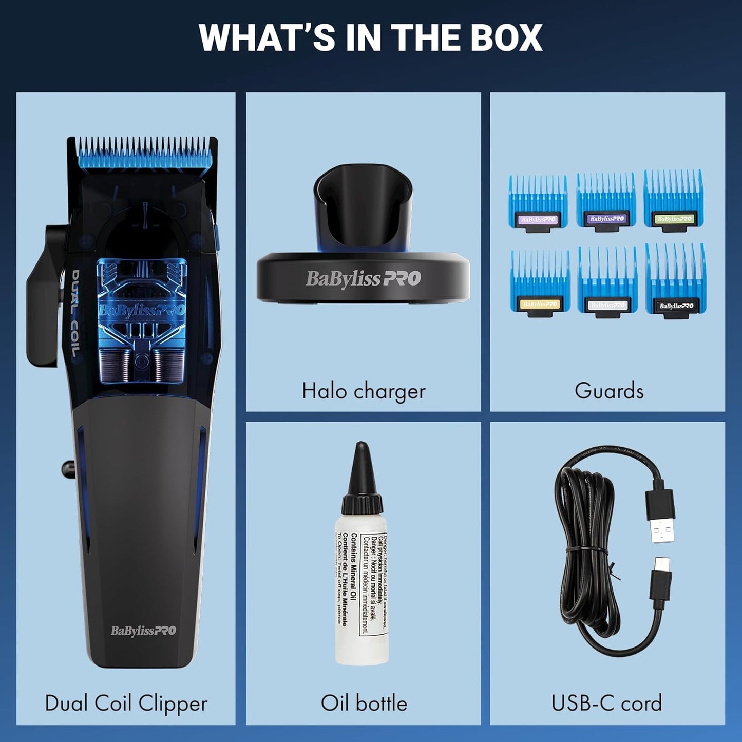 BaBylissPRO Dual Coil Clipper - Professional Cordless Hair Clipper with All-Metal Housing & Precision Cutting Performance