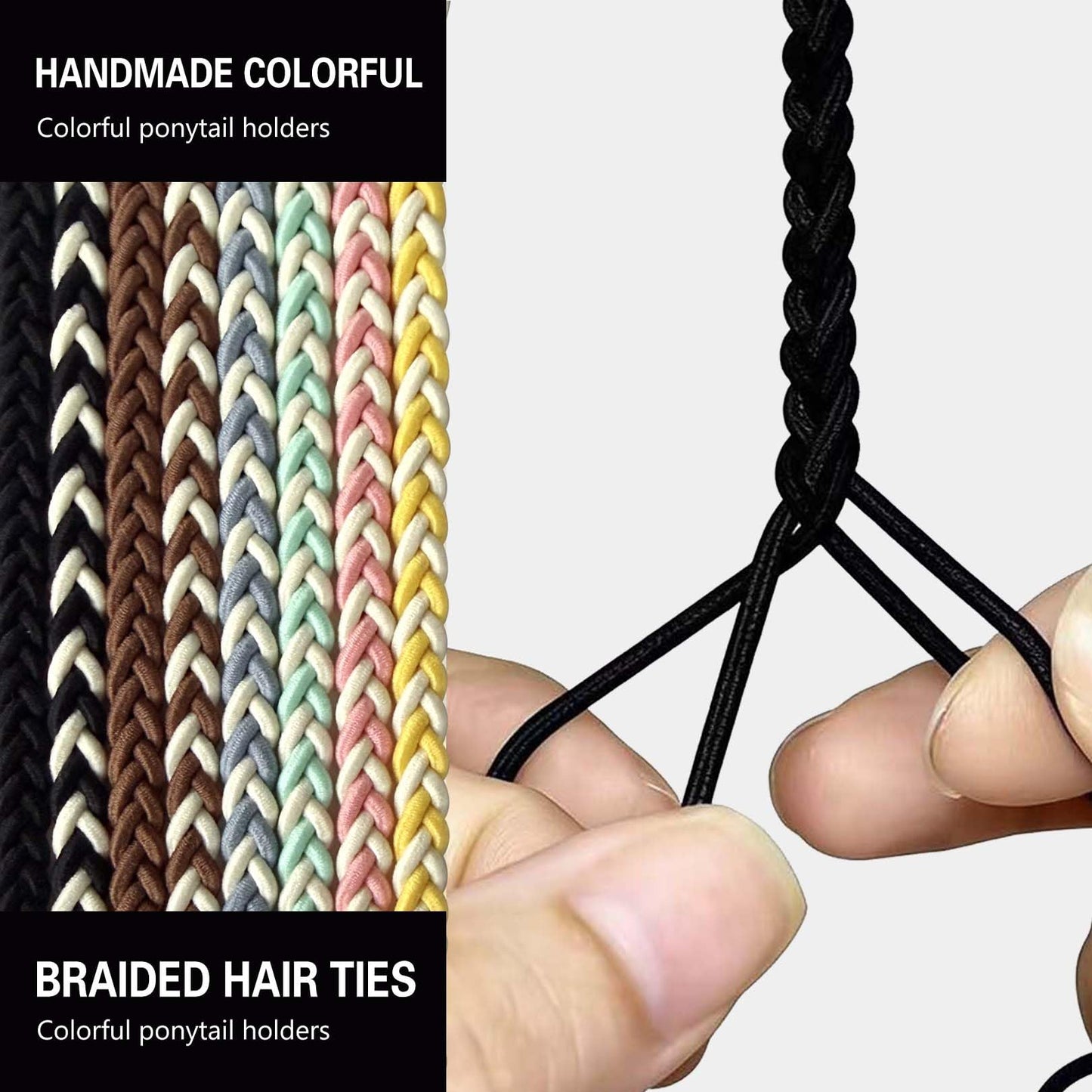 Sports Hair Ties for Women, 16" 4 Packs Soft Nylon Elastic Ponytail Holders for Thick,Curly,Fine Hair Spiral Pony Tail Wrap Tie Long Womens Accessories for Swim,Riding,Running,Workout,GYM,Surf,Dive
