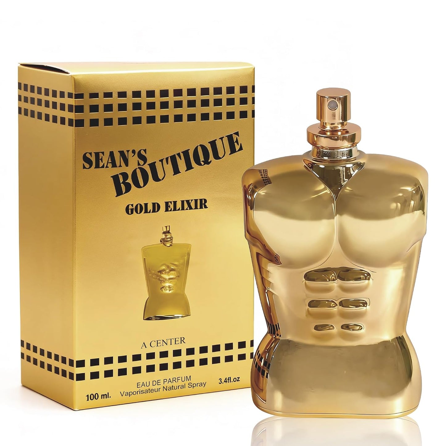 A CENTER Cologne for Men - 3.4 Fl Oz Alcohol-Free Eau de Toilette Spray | Bergamot, Amber & Vanilla Fragrance