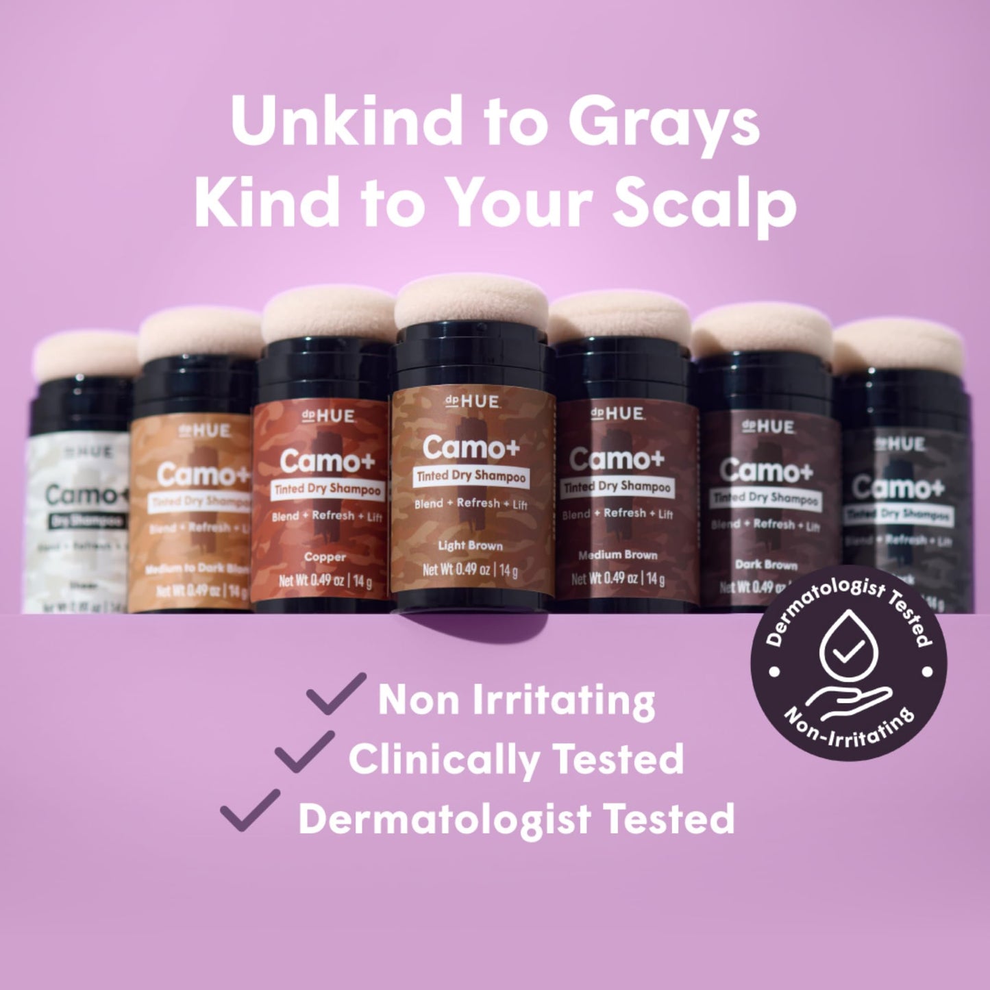 dpHUE Camo+ Dry Shampoo, Sheer - Absorbs Oil & Adds Visible Volume - Non-Aerosol - Lightweight, Natural-Looking Finish
