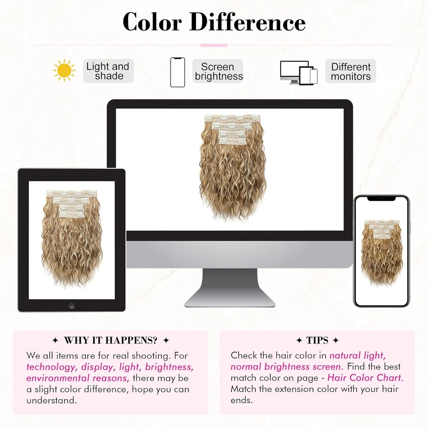 Clip-In Hair Extensions - 12" Short Curly Wavy Blonde Hairpieces | Invisible Lace Weft, Natural Soft Finish