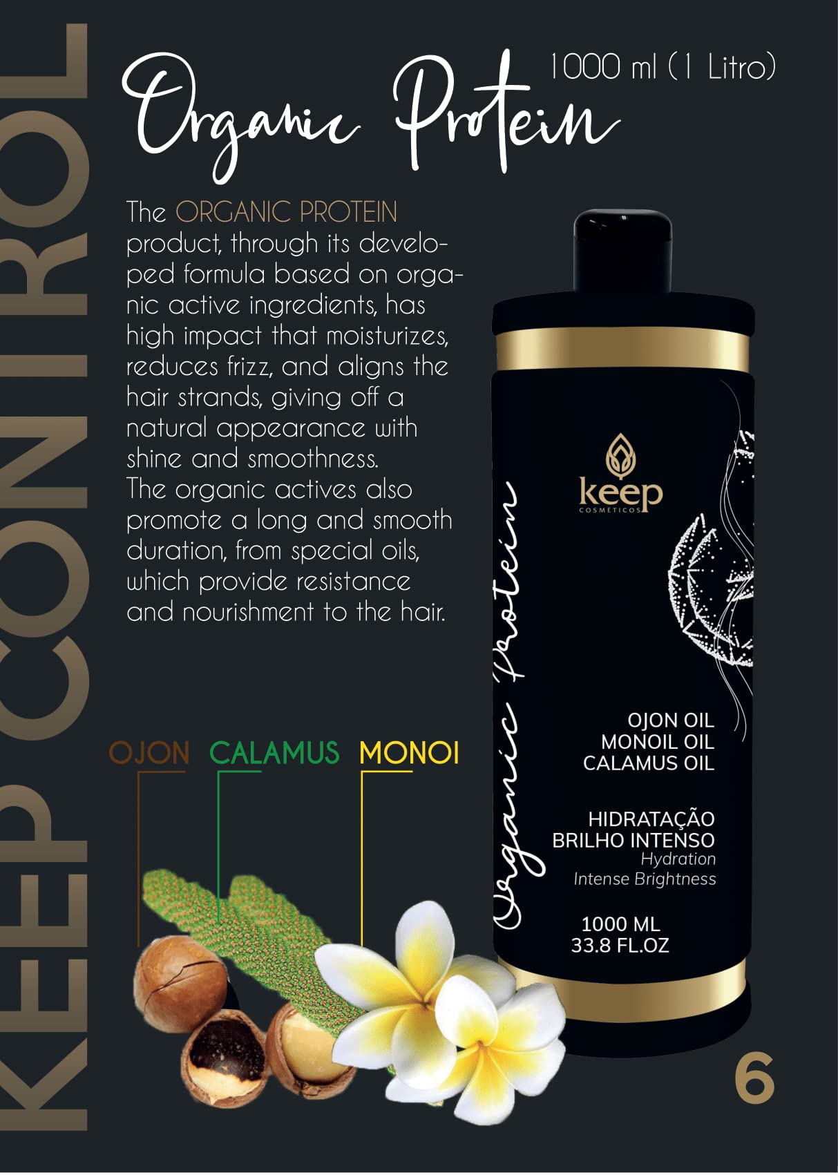 MASK KEEP COSMETICS Reconstructor Reductor 34OZ | Organic Protein | Brazilian Keratin Treatment | Progressive Straightening | Hair Volume Reduction | 100% Hair Straight | Nofrizz