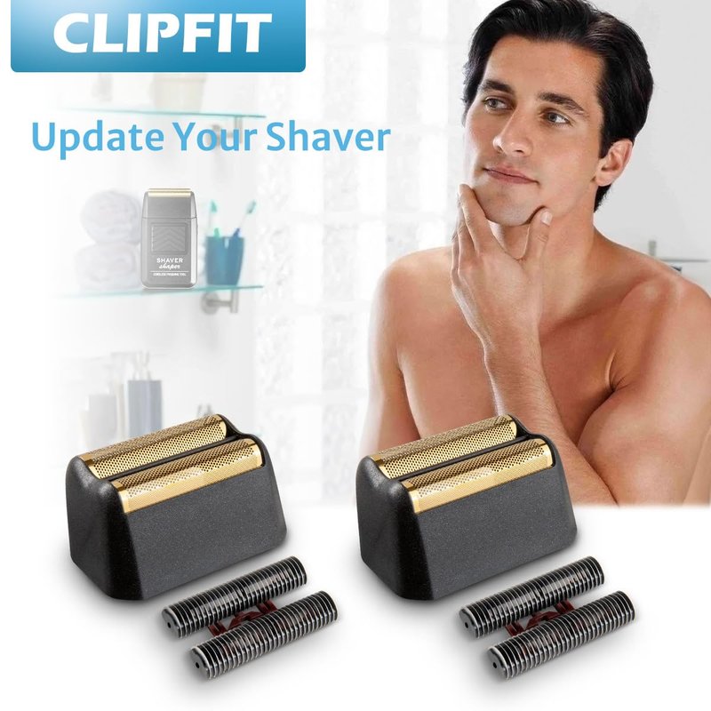 Foil Shaver Replacement Foil Compatible with Wahl 5Star Finale (#8164), 2Pack, Black