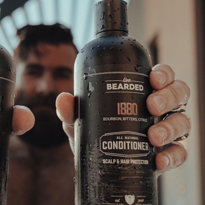 Live Bearded All-Natural Conditioner for Men - Promotes Hair Growth - Thinning and Hairloss - Deep Conditioning, Moisturizing | Canyon Scent - Juniper, Cypress, Fir Needle