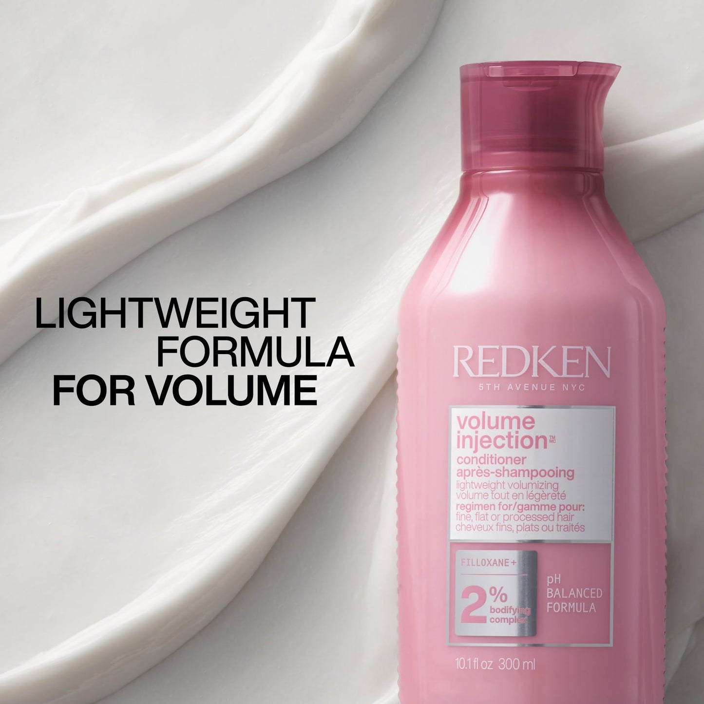 Redken Volume Injection Conditioner – For Fine Hair, 10.1 Fl Oz