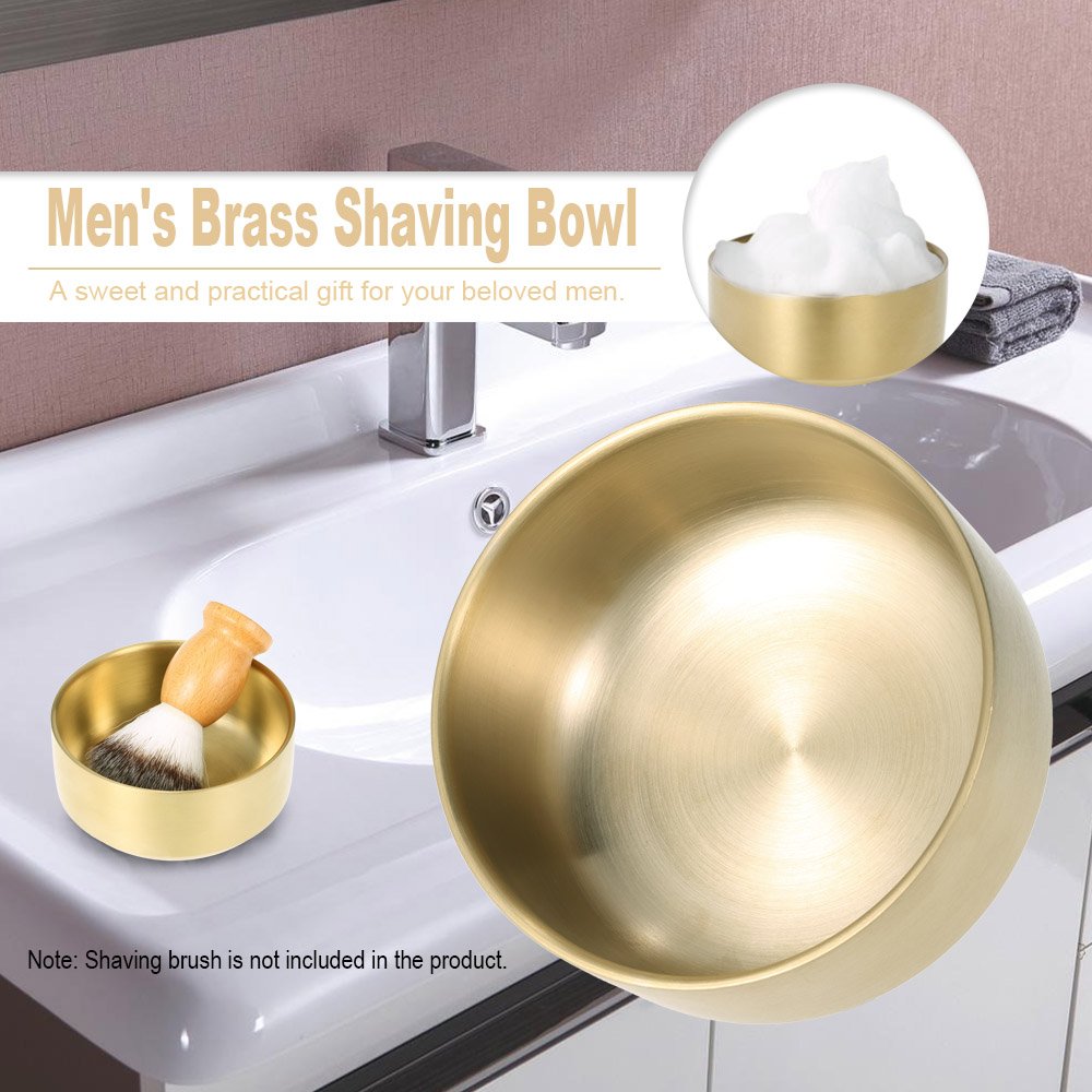 Shaving Soap Bowl Metal Shaving Mug Bowl Barber Cleaning Soup Cup Man's Shaving Tool (Large)