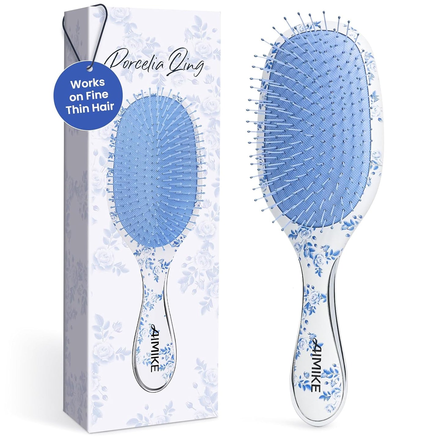 Mocha Mousse Detangler Brush - Pain-Free Hair Detangling with Ultra-Soft FlexGlide Bristles | Ideal for Thin Fine Hair