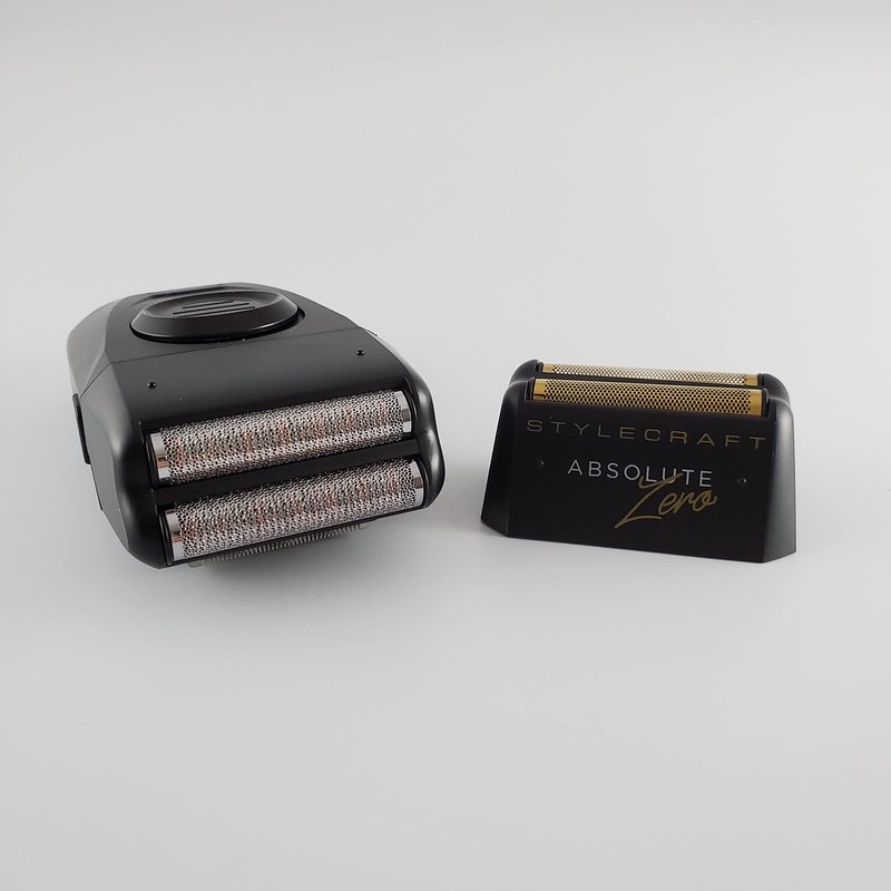 StyleCraft Replacement Silver Slick Foil Shaver Head fits All StyleCraft and Gamma+ Absolute Zero Shavers, Matte Black/Silver
