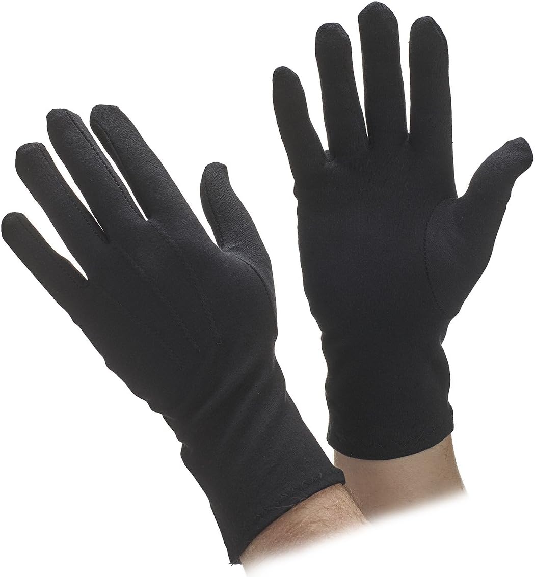 Extra-Long Cotton Gloves - Durable & Comfortable | Black or White Options