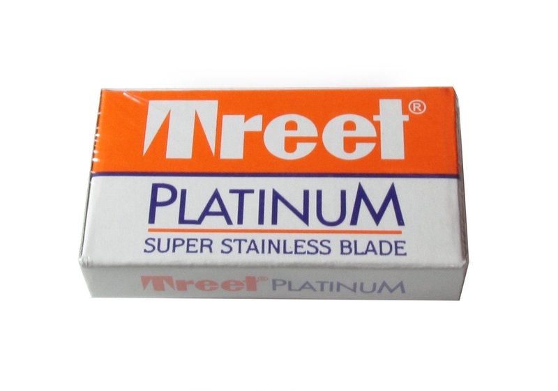 100 Treet Platinum Super Stainless Double Edge Razor Blades - New Space Saving Format