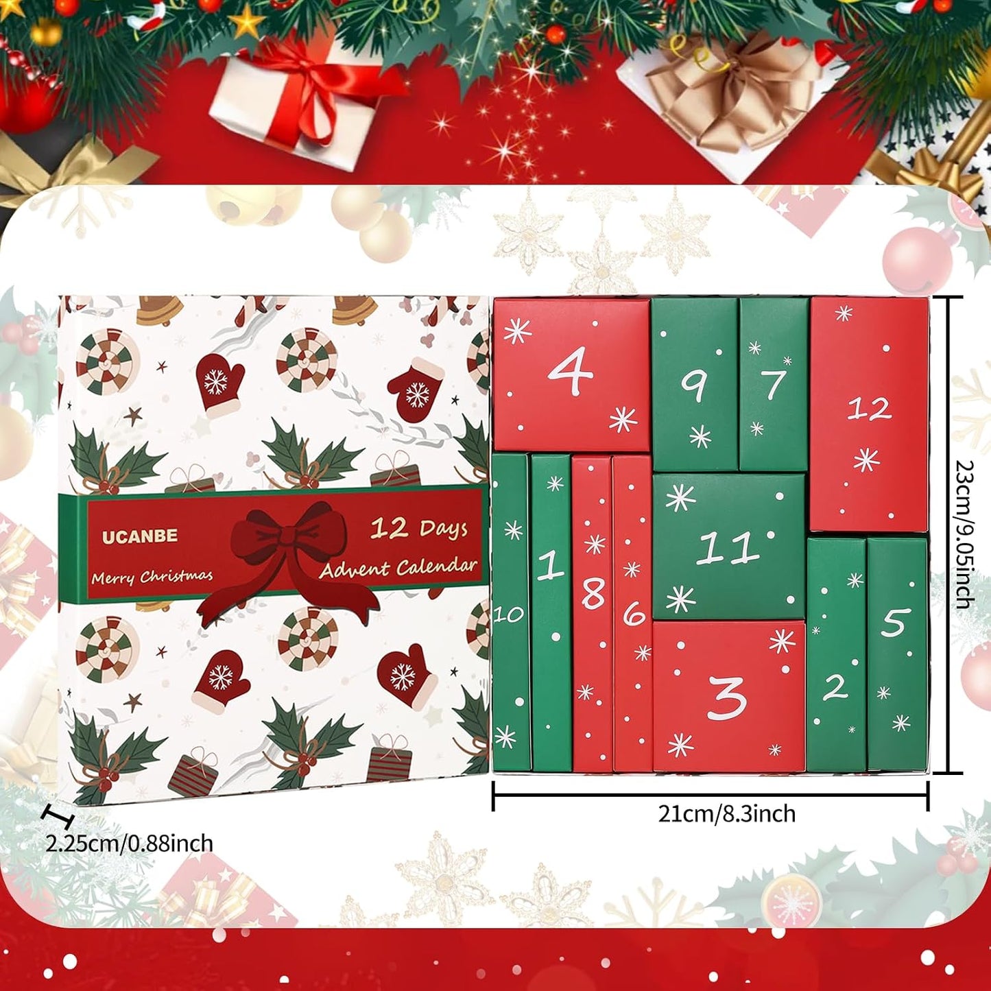 Makeup Advent Calendar 2025 - 12 Days of Christmas Countdown | Holiday Gift Set for Teens & Women