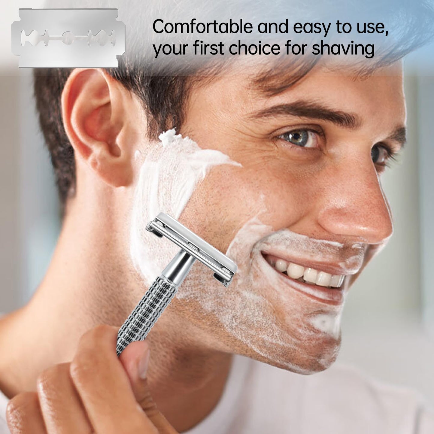 Double Edge Safety Razor Blades for Van Der Hagen, 30× Replacement Razor Blades Refills, Stainless Steel Razors Blade Refills, for Men's Safety and Straight Razors, Precise and Clean Shave, Only Blade