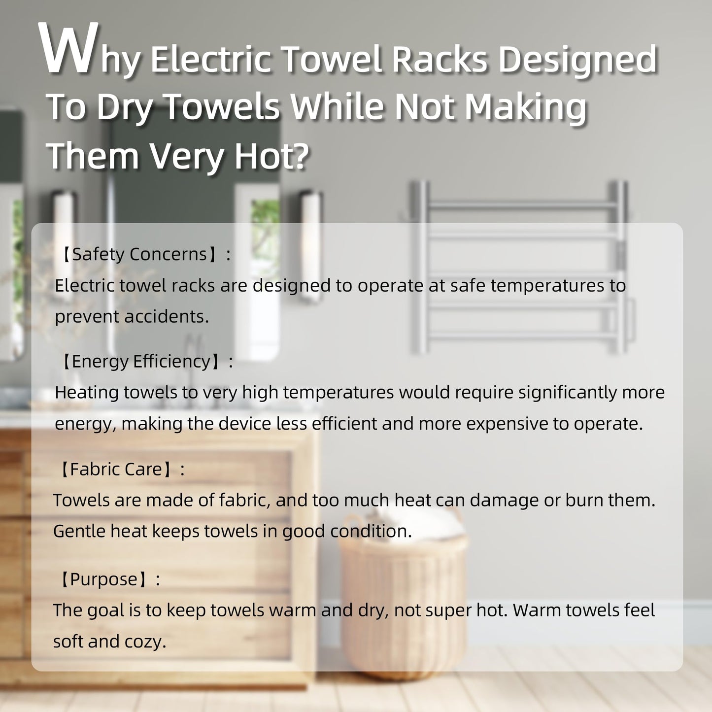 P&Dlusir EL13 Heated Towel Rack, Brushed, 5 Bar