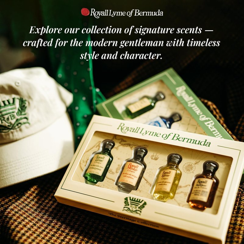 ROYALL LYME Bermuda Collection by Royall Fragrances 4 Piece Mini Variety Set men