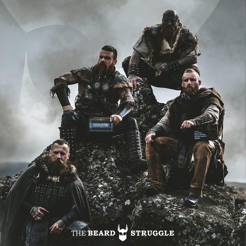 Ultimate Beard Growth Kit for Men by The Beard Struggle - Balm, Cream, Brush, Comb, Oil, Wash, & Conditioner for Moisturizing Beard - Hoenir's Poem, Gold Collection