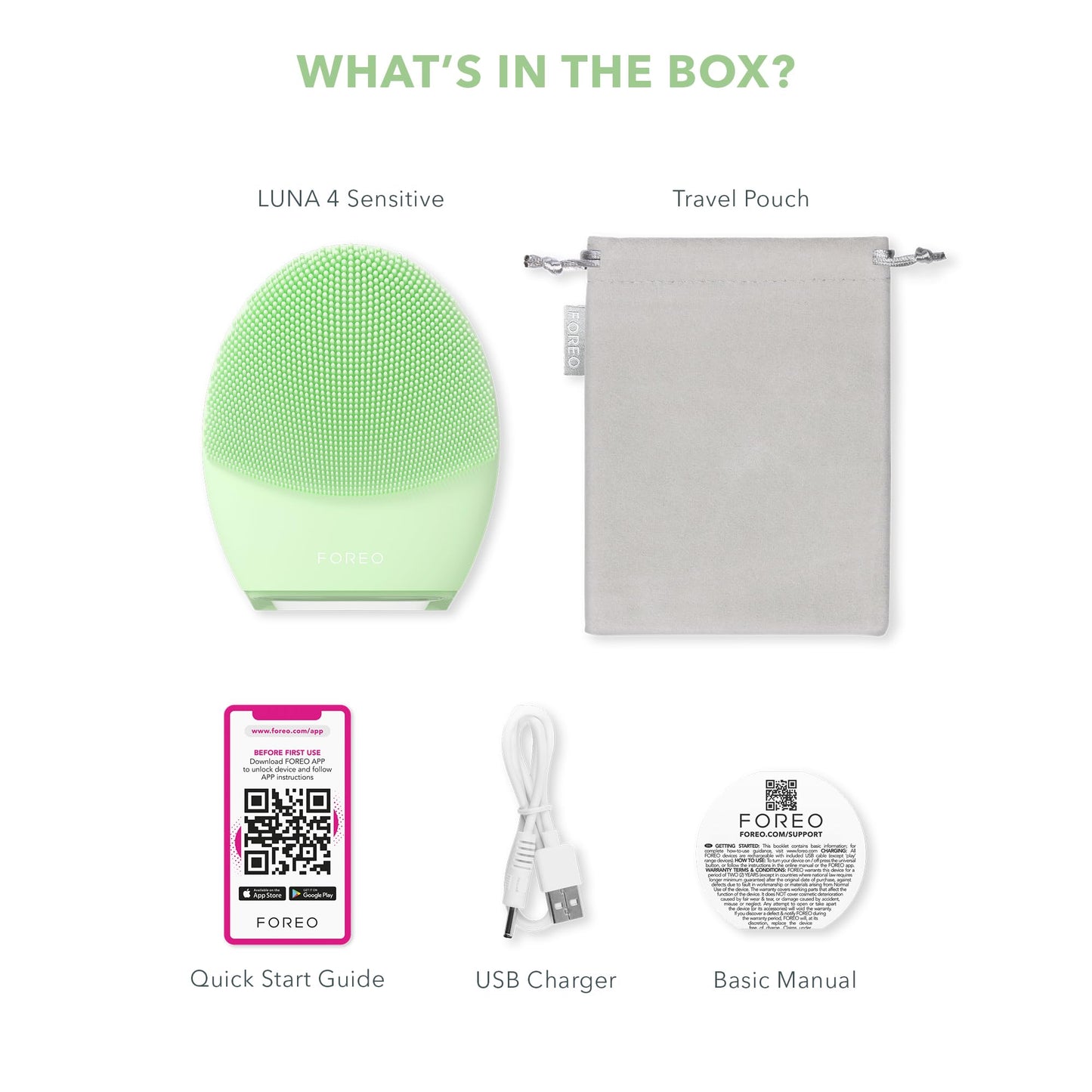 FOREO LUNA 4 Face Cleansing Brush - Massager - Anti Aging - Enhances Absorption of Facial Skin Care Products - Simple Skin Care Tools - Combination Skin
