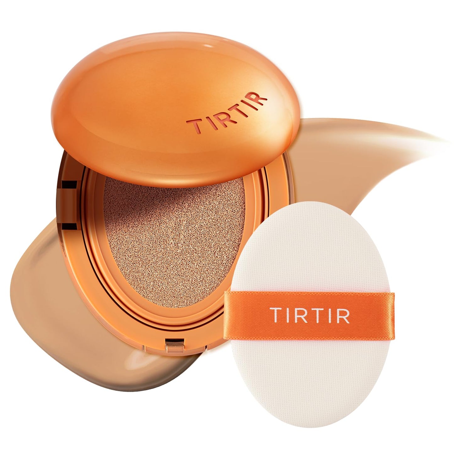 TIRTIR Cushion Foundation - AI-Like Semi-Matte Finish | Medium to Full Coverage, #21N Ivory, 0.63 Fl Oz