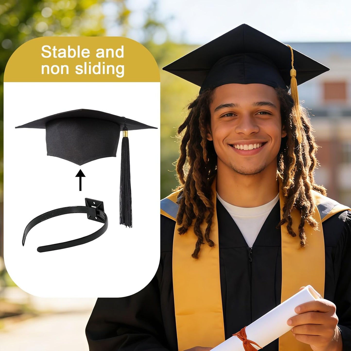 Graduation Cap Headband Insert - Comfortable Fit for Caps | Perfect for Graduates